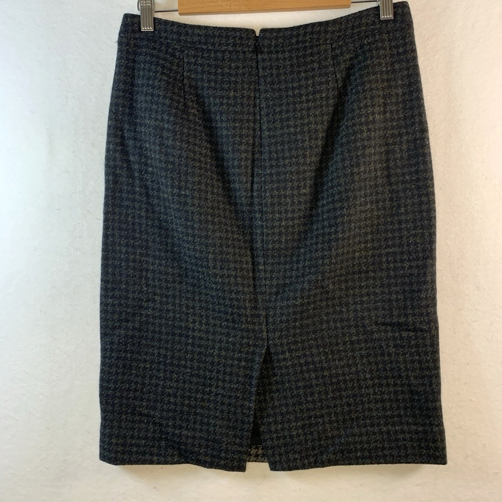 J Crew Womens Houndstooth Wool Tweed Pencil Skirt‎ Sz 2 Parisian Heritage Office - Picture 3 of 12